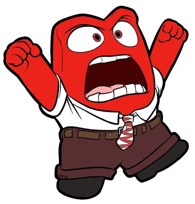 Anger clip art #insideout | Angry cartoon, Angry cartoon face, Cartoon