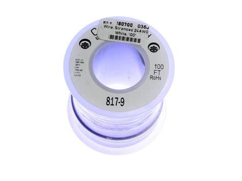 Wire, Stranded 24AWG - White, 30M (100') - Solarbotics Ltd.