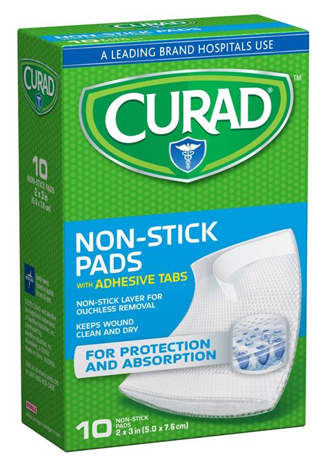 Curad Non-stick Pads With Adhesive Tabs - Shop Bandages & Gauze at H-E-B