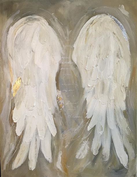 Angel Wings With Gold Painting by Michelle Lake