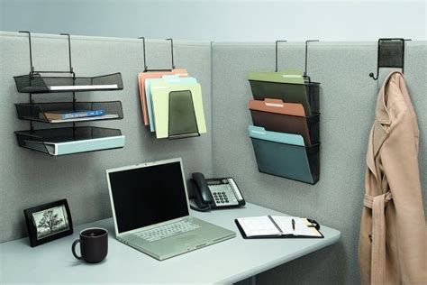 These cubicle file hangers are perfect for keeping files off your workstation and organized ...