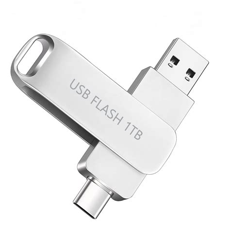 1TB USB Flash Drive-2 in 1 Thumb Drive with USB and Type C Port ...