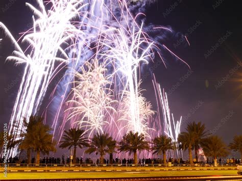 Fireworks for Qatar National Day Stock Photo | Adobe Stock