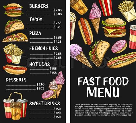 Fast Food Menu Design Templates