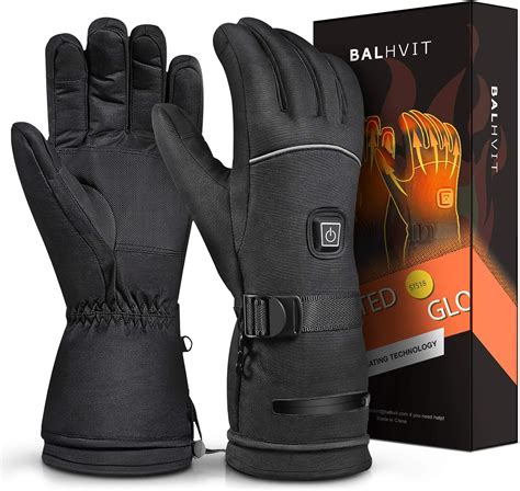 Balhvit Winter Heated Gloves for Men Women, Rechargeable Electric Motorcycle Gloves and Ski ...