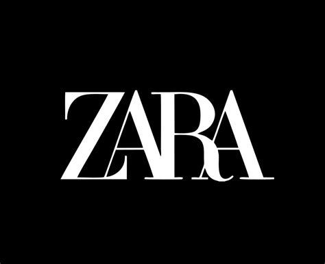 Zara Brand Logo Symbol Clothes White Design Icon Abstract Vector Illustration With Black ...