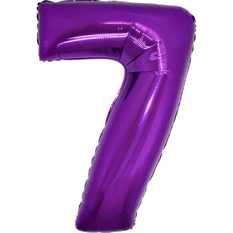 40" Purple Number 7 Foil Balloon - Unpackaged Partystore Systems