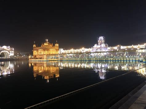 The Golden Temple at night before the last prayer, Amritsar Punjab. : r ...