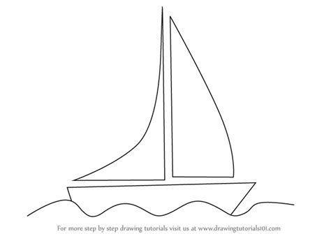 How to Draw a Boat for Kids (Boats and Ships) Step by Step | DrawingTutorials101.com