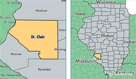 St Clair County Illinois Map - Cities And Towns Map