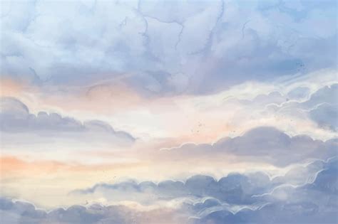 Free Vector | Hand painted watercolor pastel sky background