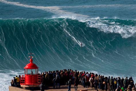 Catching big waves at Nazaré - in pictures | Art and design | The Guardian Large Waves, Big ...