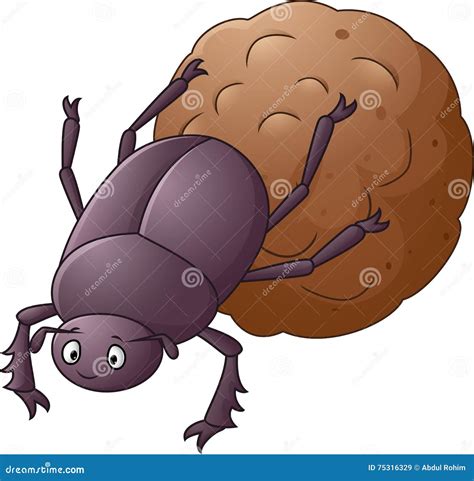 Dung Beetle Scarab Icon. Vector Illustration | CartoonDealer.com #260176694