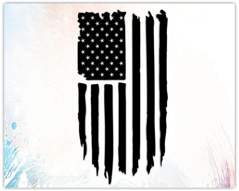 Black And White American Flag Svg | MockupsCreative.com