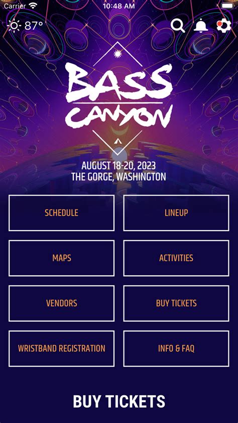 Bass Canyon Festival App for iPhone - Download