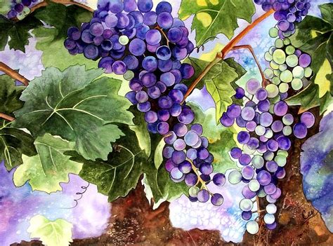 Grape Vines Painting by Karen Casciani - Fine Art America