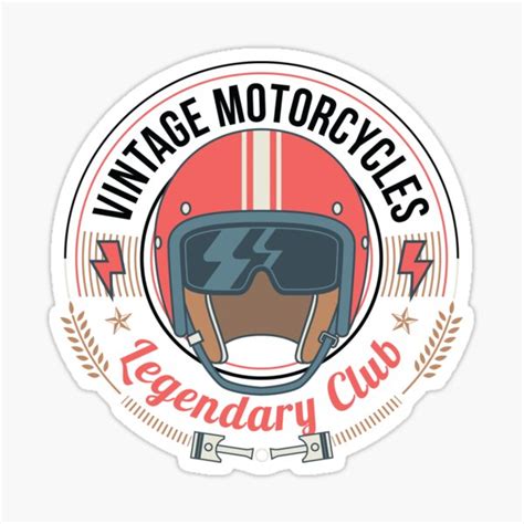 "Vintage Motorcycle " Sticker for Sale by redfoolfashions | Redbubble