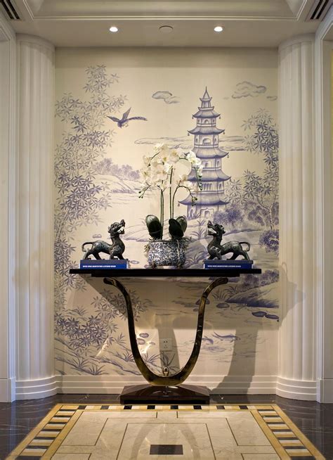 Chinoiserie Handpainted Wallpaper and Mural: Westlake Scenery | Etsy in 2020 | Chinoiserie ...