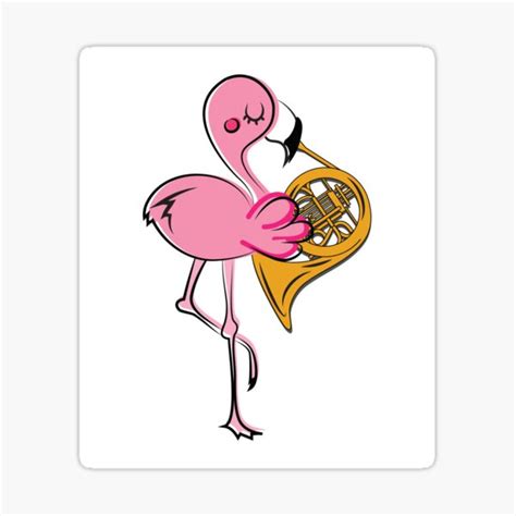 "Funny French horn" Sticker by SL-Creative | Redbubble