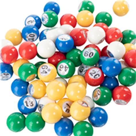 Bingo Balls - Multiple Color - 7/8 inch size - B1 to O75