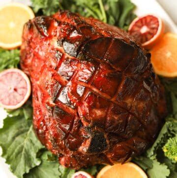 Oven Baked Bone In Ham with Honey Glaze - A Peachy Plate