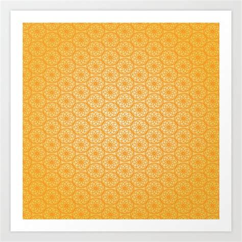 Orange Circle Art Pattern Art Print by Rizu Designs | Society6