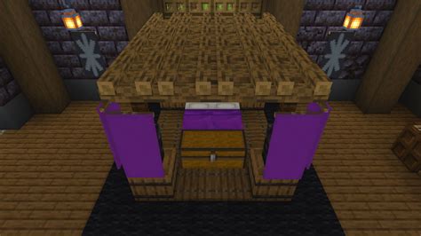 Master canopy bed by JEFFERSCRAFT1 | Minecraft Build Tutorial