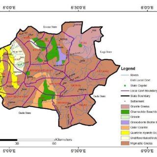 Geological Map of Ekiti State [25]. | Download Scientific Diagram