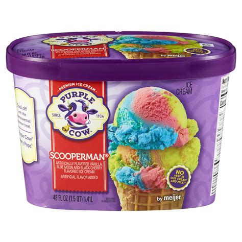 Purple Cow Scooperman Ice Cream, 1.5 qt Ice Cream | Meijer Grocery ...