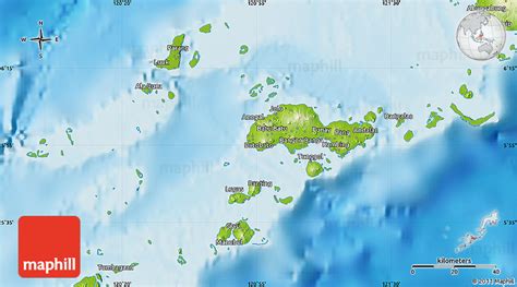 Physical Map of Sulu