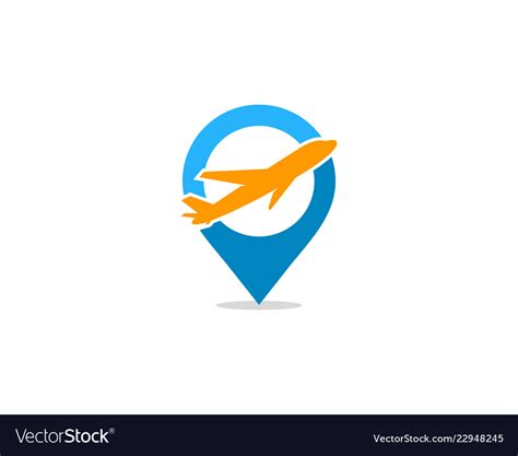 Pin travel logo icon design Royalty Free Vector Image