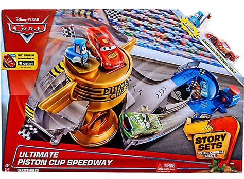 Disney Cars Story Sets Ultimate Piston Cup Speedway Exclusive Playset Mattel Toys - ToyWiz