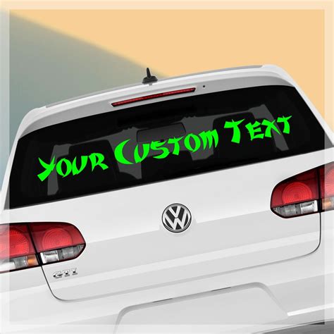 Custom car rear window sticker. Custom vinyl lettering. Custom | Etsy