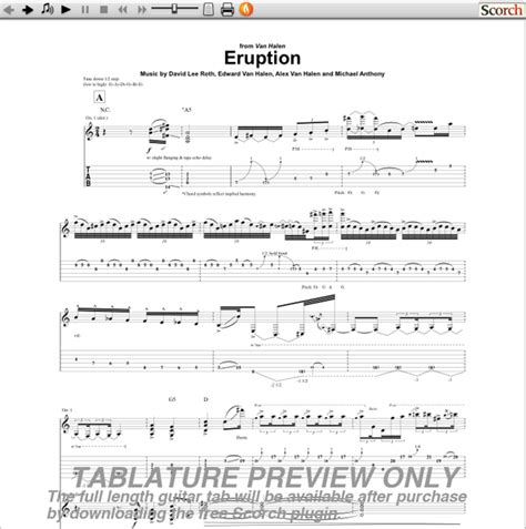 Van Halen Eruption Guitar Tab | GuitarInternational.com