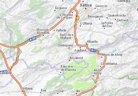 MICHELIN Ontinyent map - ViaMichelin