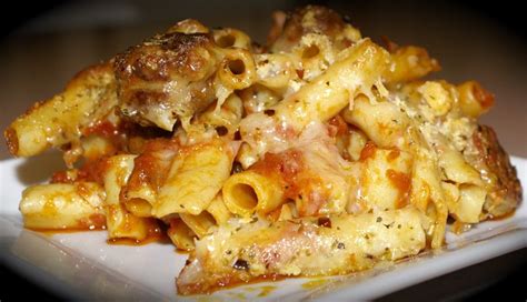 ~ My Basic Baked Ziti w/Sausage & Three-Cheeses ~ - Kitchen Encounters