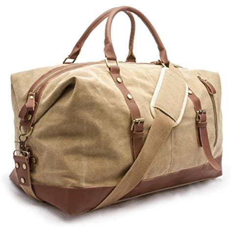 Vintage Canvas Duffle Bag - Classic Weekender Travel Duffel Duffels | eBay