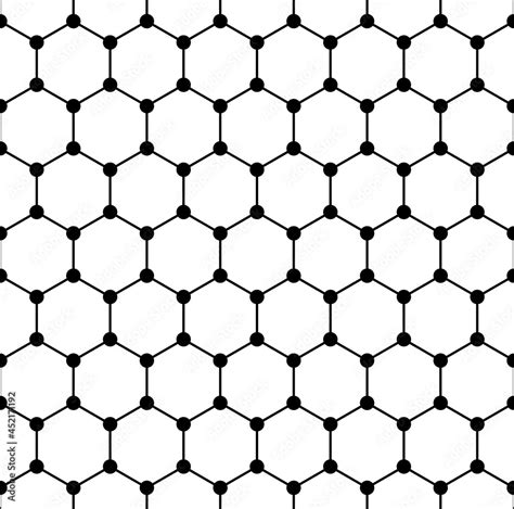 Graphene structure, seamless tile, schematic molecular structure of graphene, an allotrope of ...