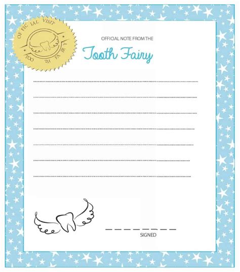 A cute Tooth Fairy letter template - printable and downloadable. | Tooth fairy letter template ...