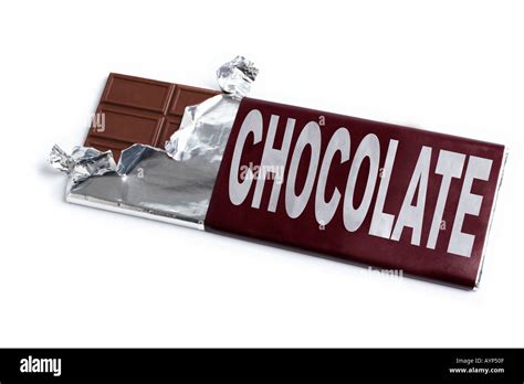 Chocolate Bar with open wrapper Stock Photo - Alamy