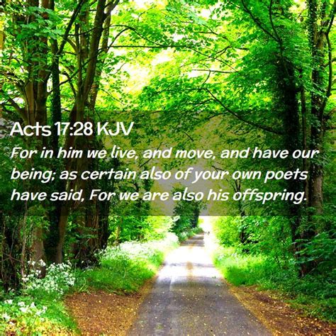 Acts 17:28 KJV Bible Verse Images