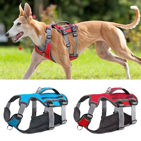 Reflective Dog Harness With Lift Handle Mesh Dog Halter Harness Vest For Medium Large Dogs K9 ...