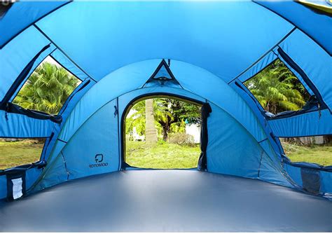 OT QOMOTOP 10 Seconds Set-up 4 Person Pop up Tent, 9.5’×7’ with 50” Central High Camping Instant ...