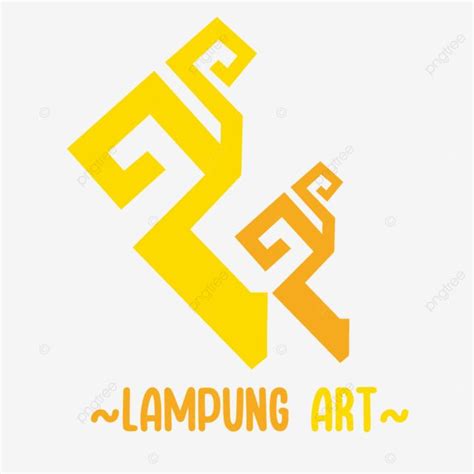 the logo for lamppung art is shown in yellow and orange letters on a white background