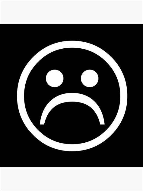 "SAD BOY FACE (WHITE)" Poster for Sale by wilu | Redbubble