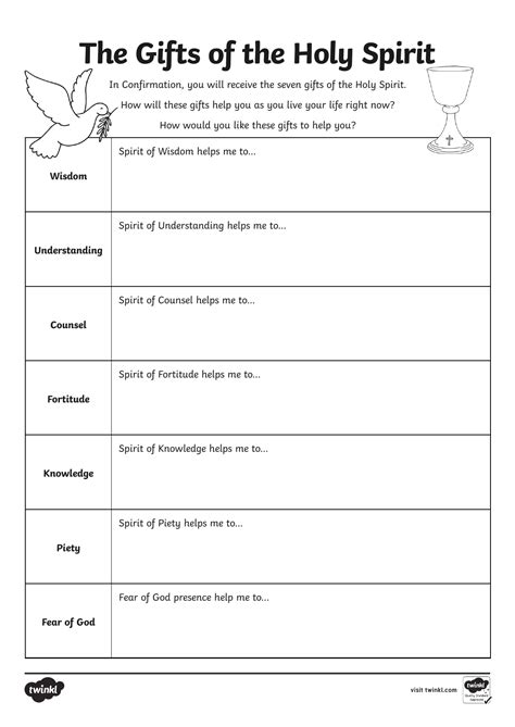 Printable Holy Spirit Worksheets