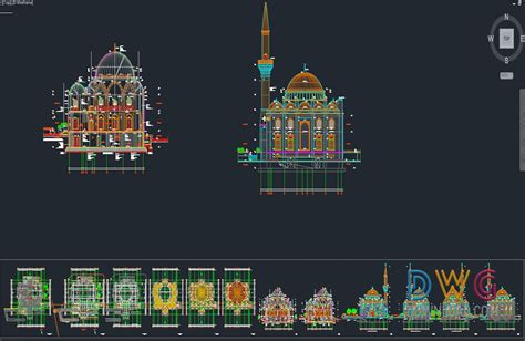 Dwg Download -Mosque Architectural Detail Project Dwg | Architecture details, Mosque, Mosque ...