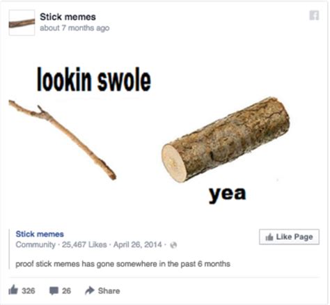 Stick Memes post | Weird Facebook / Post-Ironic Facebook | Know Your Meme