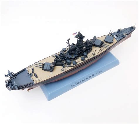 Fine 1:1000 WWII South Dakota battleship model Finished alloy ...