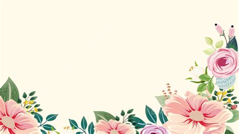 Nature Flowers Beautiful Light Yellow Floral Yellow Powerpoint Background For Free Download ...